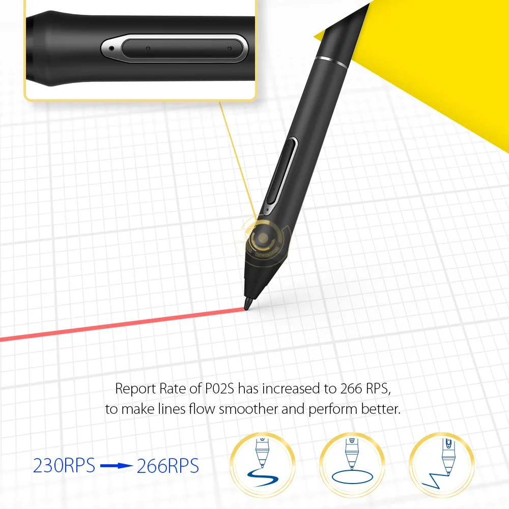 XP Pen P02S ручка для графический монитор планшет рисования 16pro/22 pro/22E pro 8192 уровень