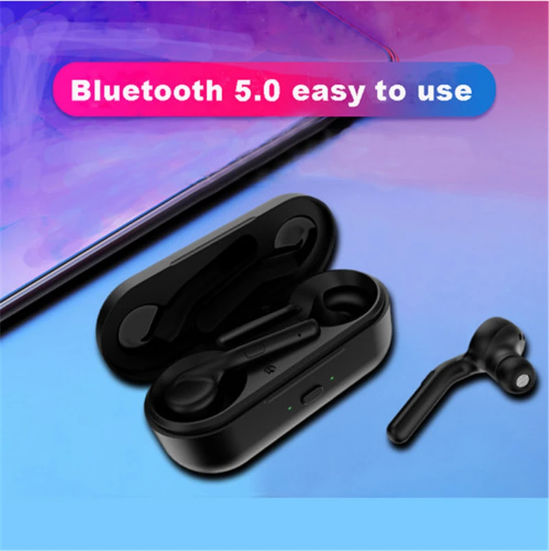 

Lyenn TWS True Wireless Bluetooth 5.0 Earphones Stereo Earbuds Waterproof Sport Mini Headset with Mic for Smart Phones