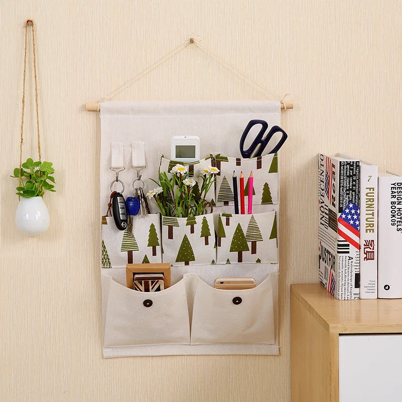 

Wall Hanging Organizer Bag Multifunction Holder Storage Pockets s Makeup Rack Jewelry Pocket
