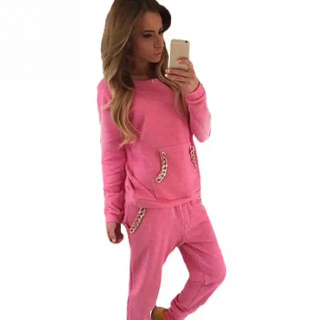 Best Price Women Spring Autumn Solid Color Wear Suit Casual Hoodies Splicing Slim fit Fashion Two-piece Suit Best Price Women Spring Autumn Solid Color Wear Suit Casual Hoodies Splicing Slim fit Fashion Two-piece Suit