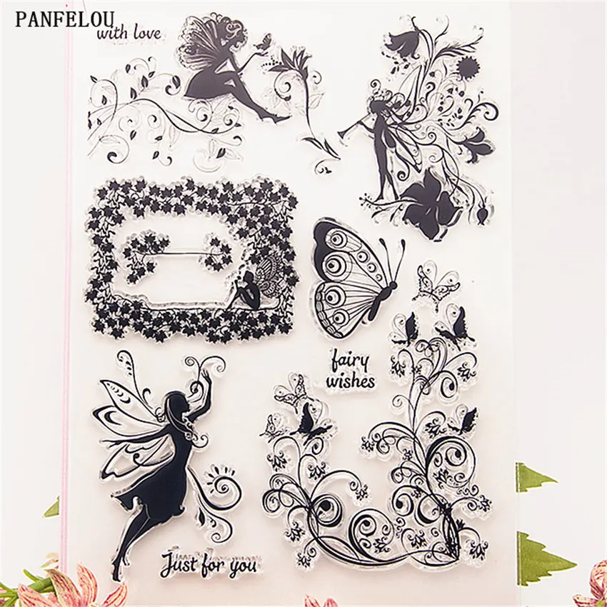 

PANFELOU The fairy vines Transparent Clear Silicone Stamp/Seal for DIY scrapbooking/photo album Decorative clear stamp sheets