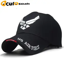 ВВС США Для мужчин бренда вышитые буквы тактические кепки Бейсбол Кепки Для мужчин Navy Seal армии Кепки шапки для уличных видов спорта