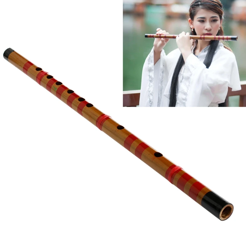 7 отверстий 42,5 см длинная бамбуковая флейта кларнет студенческий музыкальный инструмент