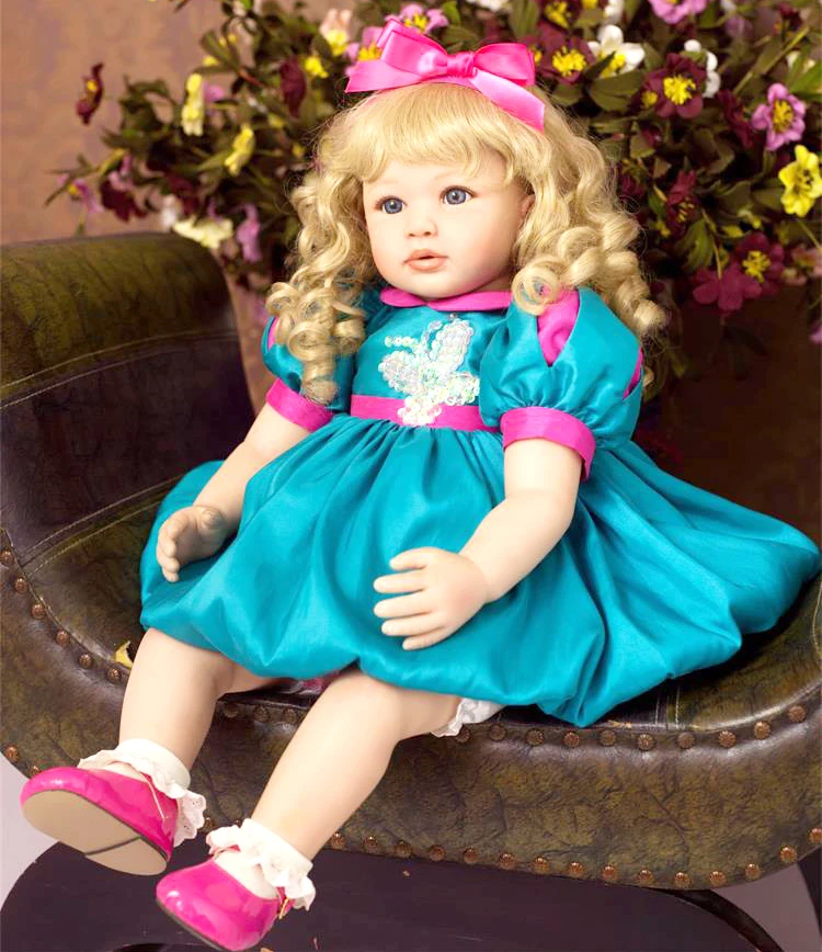 

60cm Silicone Reborn Baby Doll Toys 24inch Princess Toddler bebe bebe toddler collectible doll Brinquedos play house toys lol