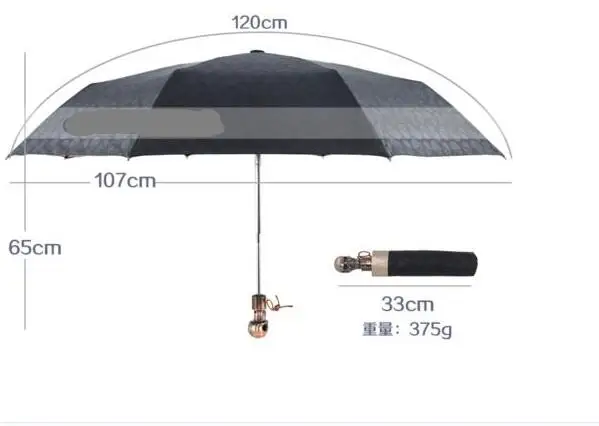 1 шт Анти УФ уникальный череп скелет дизайн черный синий Мужчины золотое покрытие складные солнечные зонтики с принтом на тематику аниме мужской Guarda Chuva