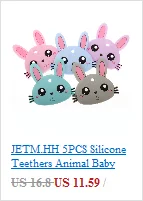 QHBC 10pcs Silicone Unicorn Baby Teether Rodent BPA Free Newborn Teething Necklace Pendant Infant Chews Nurse Gift Toys Horse