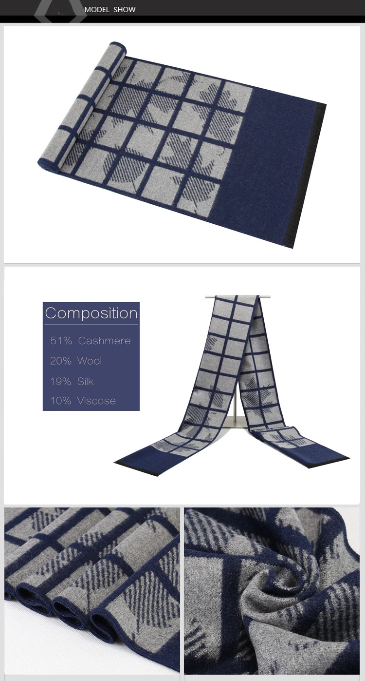 Cachecol классический дизайн зимний шарф длинный теплый кашемировый шарф мужские шарфы подарки для мужчин Деловая Повседневная Мужская шаль foulard