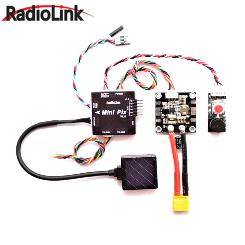 Радиолинк Mini PIX F4 Контроллер полета MPU6500 w/ TS100 M8N GPS UBX M8030 для радиоуправляемых