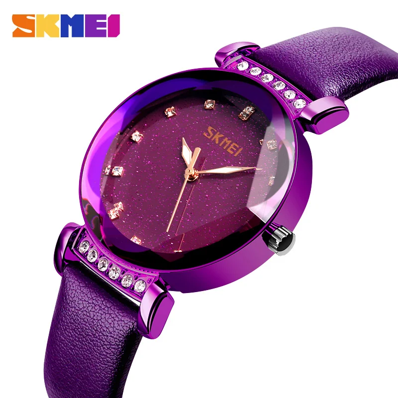 

Women Watches Leather Ladies Watch Quartz Top Brand Luxury Fashion Waterproof Clock Female Watch Women Relogio Feminino SKMEI
