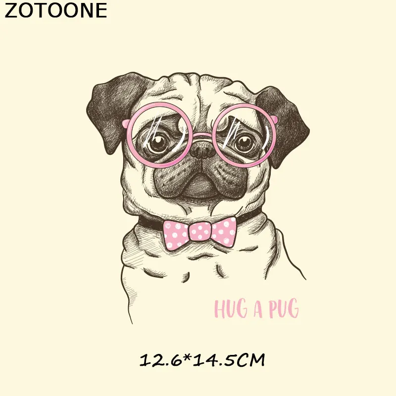 ZOTOONE нашивки в форме собак милые Мультяшные наклейки с животными для топов футболка Бытовая железная передача DIY украшение аппликация для сумок C - Цвет: 88