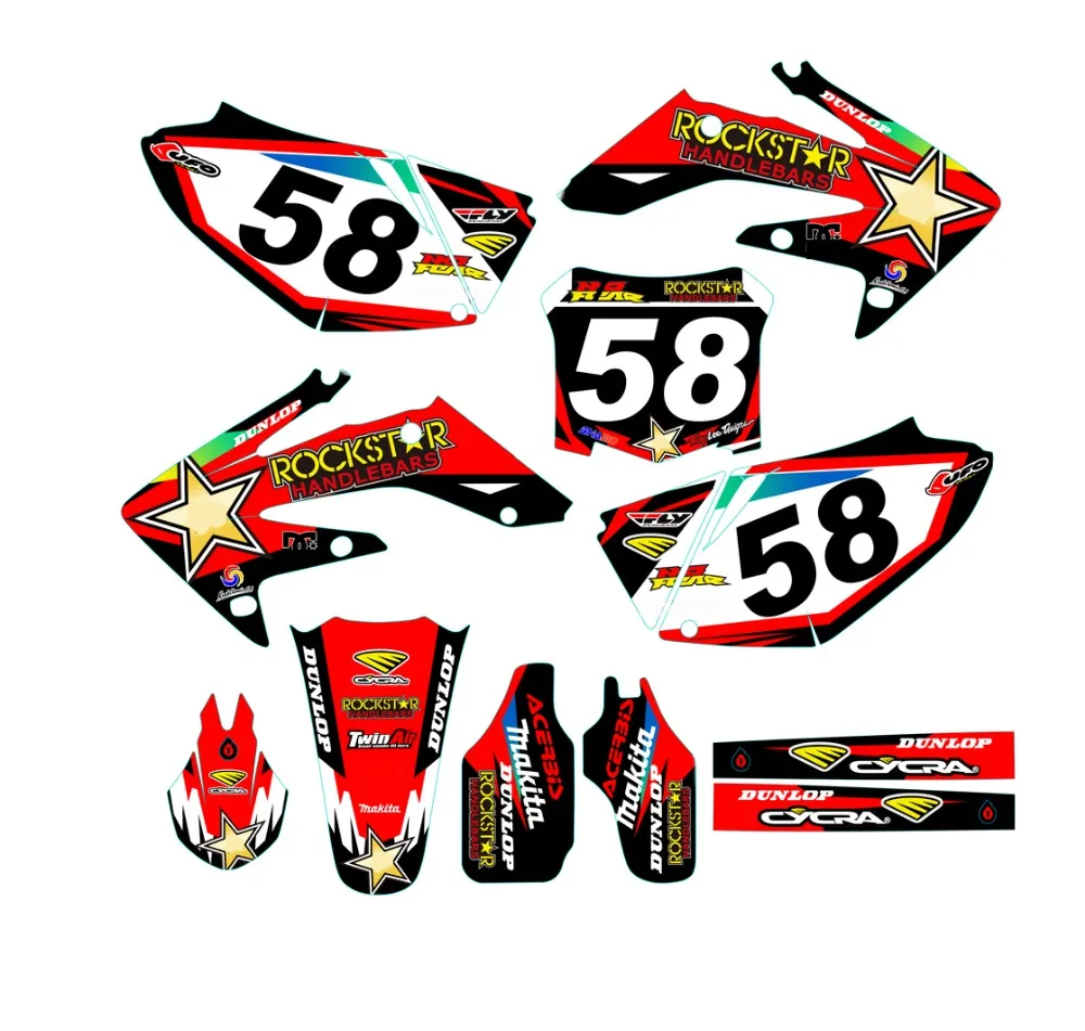 Звезда графика фоны наклейки Наборы для Honda CRF250R 2008 2009 CRF 250R 250 R 2008-2009 | Автомобили и