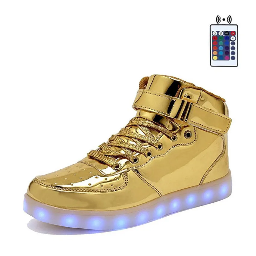 

Kealux Children Led Sneakers Colorful Led Lights Kids Shoes Boy/Girls Usb Charging Luminous Lighted Sneakers Size 25-37
