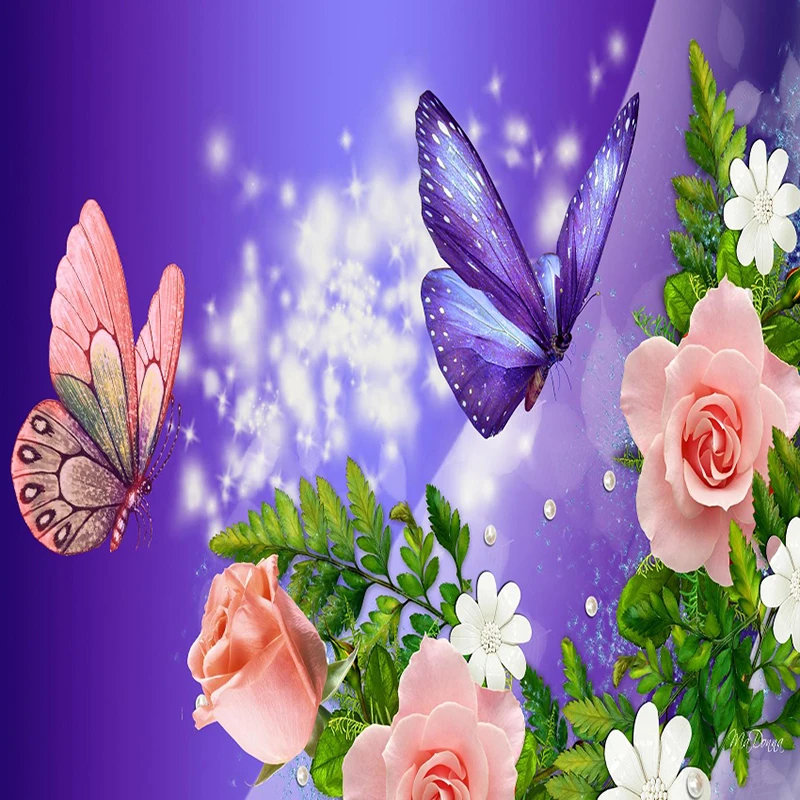 Flower 5D DIY Diamond Painting Cross Stitch Full S Embroidery Square/Round Drill Home Decoration HXJ | Дом и сад