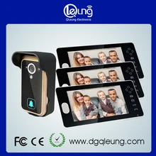 Fast Express 7 inch TFT 3 Monitors Home Wireless Video Door phone doorbell Intercom System Auto take pictures IR Camera