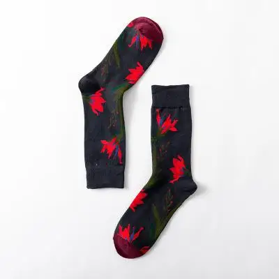Новые женские разноцветные хлопковые Модные Повседневные носки в стиле Харадзюку С мультяшным котенком и цветочным узором, 5 пар - Цвет: s7