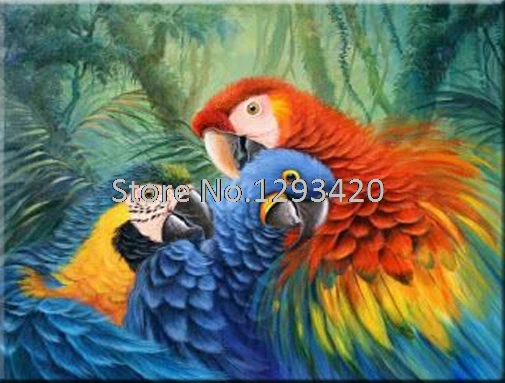 

Diy Diamond Painting Cross Stitch Kits Parrot 5D Diamond Embroidery Full Rhinestones Diamond Mosaic Home Decoration Needlework