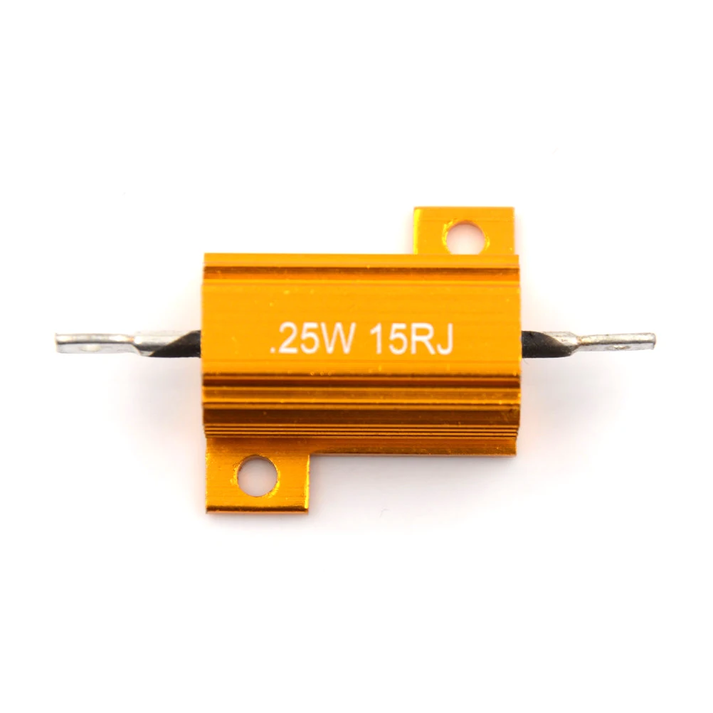 RX24 25 Вт 15R 15RJ Силовой Резистор 15 Ом теплоотвод сопротивление Золотой резистор