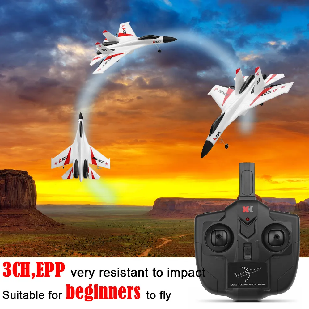 WLtoys A100 SU27 3CH 2,4G RC Самолет RTF планер EPP композитный Материал 14 Дрон Profissional Flying», «Миньоны» для детей игры