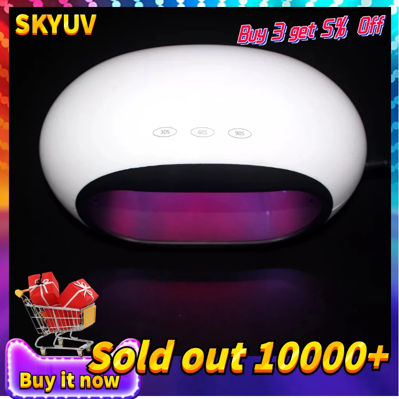 

2018 SUN8se Automatic Sensor 36W Nail Dryer White Light UV LED Lamp Curing Both LED Gel Free Shipping