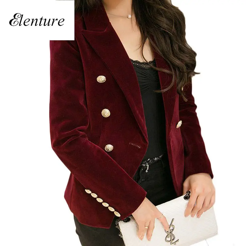 Venta caliente Corea Marca Womens Blazer Trajes De Pana de