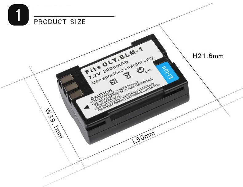 Dinto 2000 мА/ч, BLM-1 PS-BLM1 BLM1 PSBLM1 BLM-01 Батарея для цифровой камеры Olympus C5060WZ C-7070 C-8080 E300 E330 E500 E510 E520 E-3 E-30