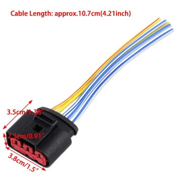 

beler Car 5 Pin Mass Air Flow Sensor Connector Plug 1J0973775 A Fit For VW Golf
