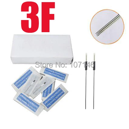 

500x 3F Makeup Eyebrow Needles Permanent Make-up 3 Flat Needle For Eyebrow Tattoo Permanent Makeup Machine Pen CN01