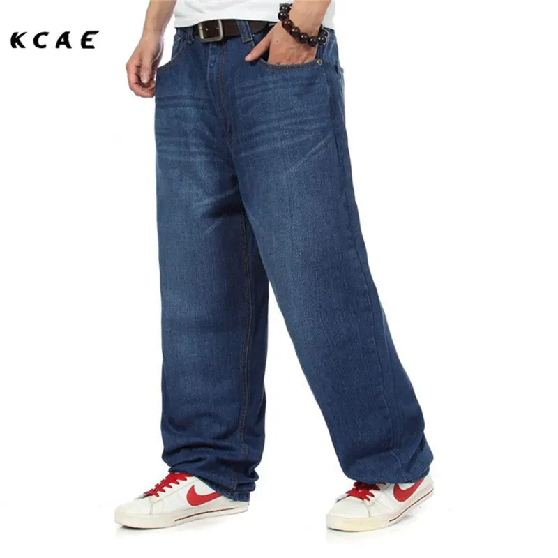

2016 Loose Hip Hop Jeans Men Jeans European American Style Men's Plus Size 30-46 Skateboard Jeans Pants Denim Harem Pants