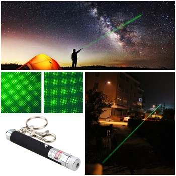 

Dot & Star 2 in 1 Green Tactical Hunting Laser Pen Powerful Presenter Remote Lazer Pointer Bore Sight Survival Tool+Plastic Box