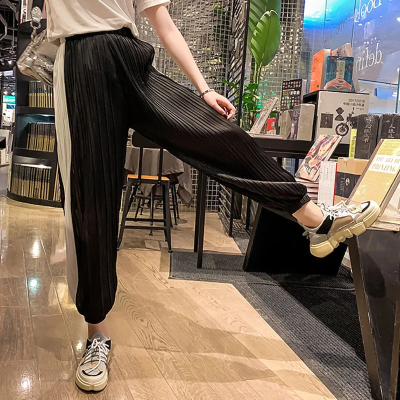 YZ Women Casual Harajuku Pants 2019 Summer Big Size Long Trousers Ladies Elastic Waist Cotton Pants Plus Size Haren Pants Mujer YZ Women Casual Harajuku Pants 2019 Summer Big Size Long Trousers Ladies Elastic Waist Cotton Pants Plus Size Haren Pants Mujer