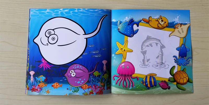 22 страницы в океане стиль секретный сад живопись Рисование Kill Time книга будет двигаться DIY детская головоломка волшебная раскраска