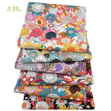 Chainho, 6 шт./партия, Лоскутная Ткань с цветочным принтом, простая хлопковая ткань, поплин для шитья и стеганого шитья для малышей и детей