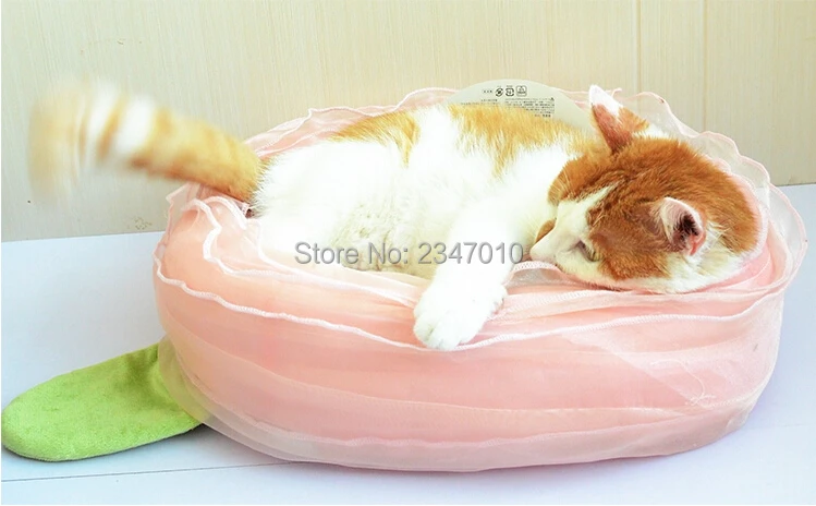 [MPK Cat Beds] романтическая розовая кровать для кошки, красивое спальное место для кошки