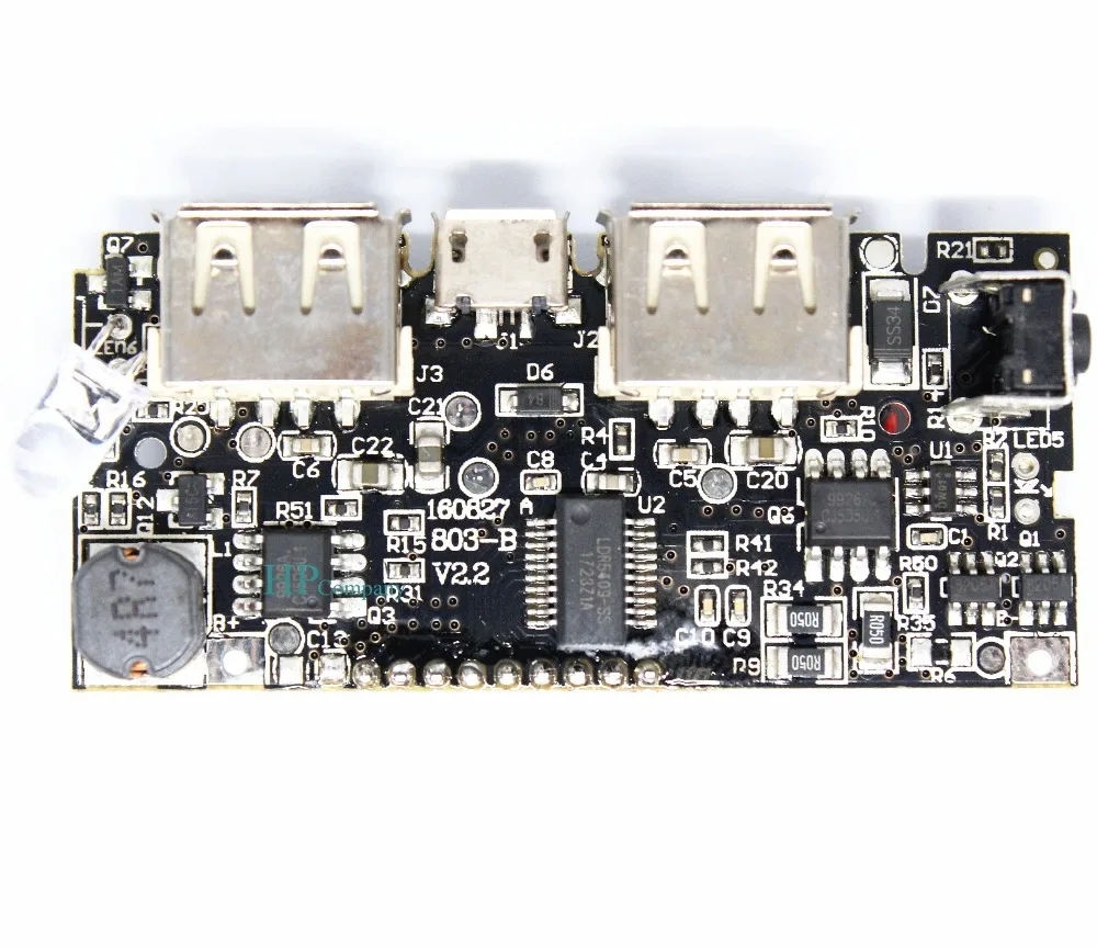 Двойной USB 18650 Зарядное устройство PCB модуль питания 5 В 1A 2.1A мобильный Банк