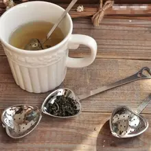 1 шт., высококачественный чай для заварки ложка в форме сердца, ситечко для чая, в форме сердца, из нержавеющей стали