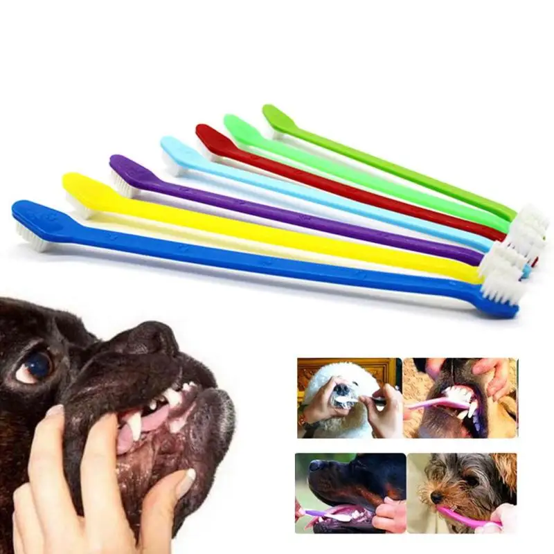 Beishuo 5pcs/lot Pet Dogs Toothbrush Dental Lovely Tooth Care Brush Dog