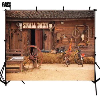 

DAWNKNOW Log Cabin Vinyl Photography Background For Baby Bicycle New Fabric Polyester Backdrop For Wedding Photo Studio F2740