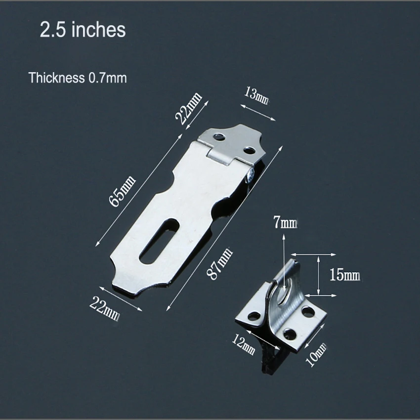 1Pc Stainless Steel Home Drawer Door Safety Padlock Latch Hasp Household Hardware Accessories 걸쇠