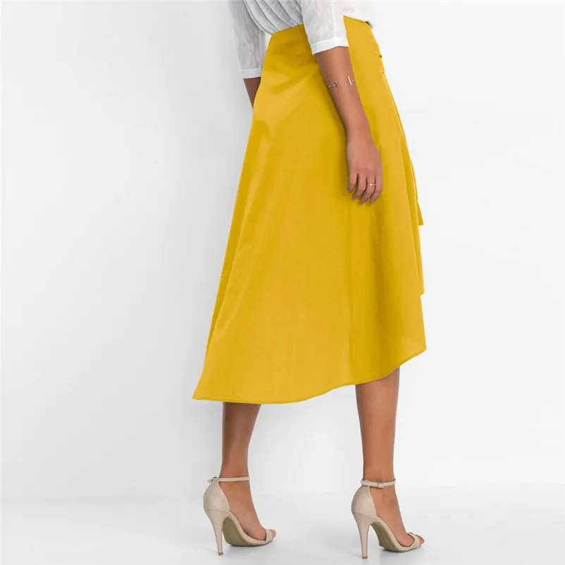 HOT sell Fashion 2018 Summer style skirts womens Flared Knee Length Skater Skirt Ladies Mini Office Work Skirt Femme Saia Y10#N (6)