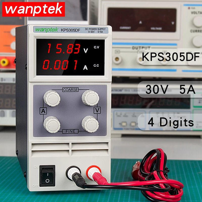 

KPS305DF Laboratory Regulated DC Power Supply 0~30V/0~5A Repair Phone power source Highly Efficient Adjustable regulation power