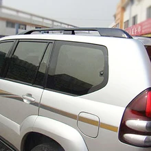 Для Toyota Land Cruiser Prado FJ120 J120 для Lexus GX470 2003-2009 Алюминиевый сплав Черный багажник на крышу боковой рельс