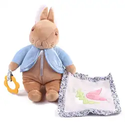 Детское полотенце соски милый мультфильм кролик мягкие плюшевые кормящих Мягкая кукла младенческой Прорезыватель с погремушками