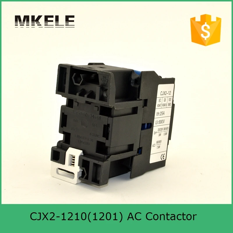CJX2 1201 12A 3 P + NC Магнитный Электрический полюсный контактор переменного тока для