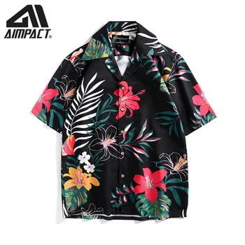 

2019 Men's Summer Beach Shirts Hawaiian New Brand Fast Dry Short Sleeve Shirts Male Casual Sea Holiday Camisas Tops By AM6016