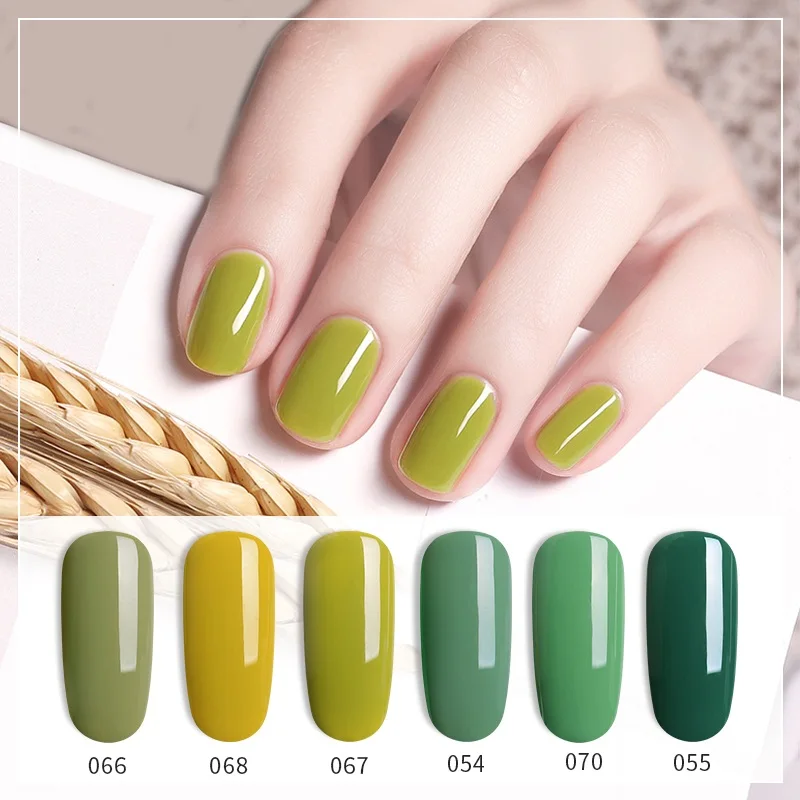 

RS NAIL Green Color Gel Nail Polish New Series Avocado Matcha Gellak UV LED Soak Off Gel Varnish Professional Nail Art 15ml