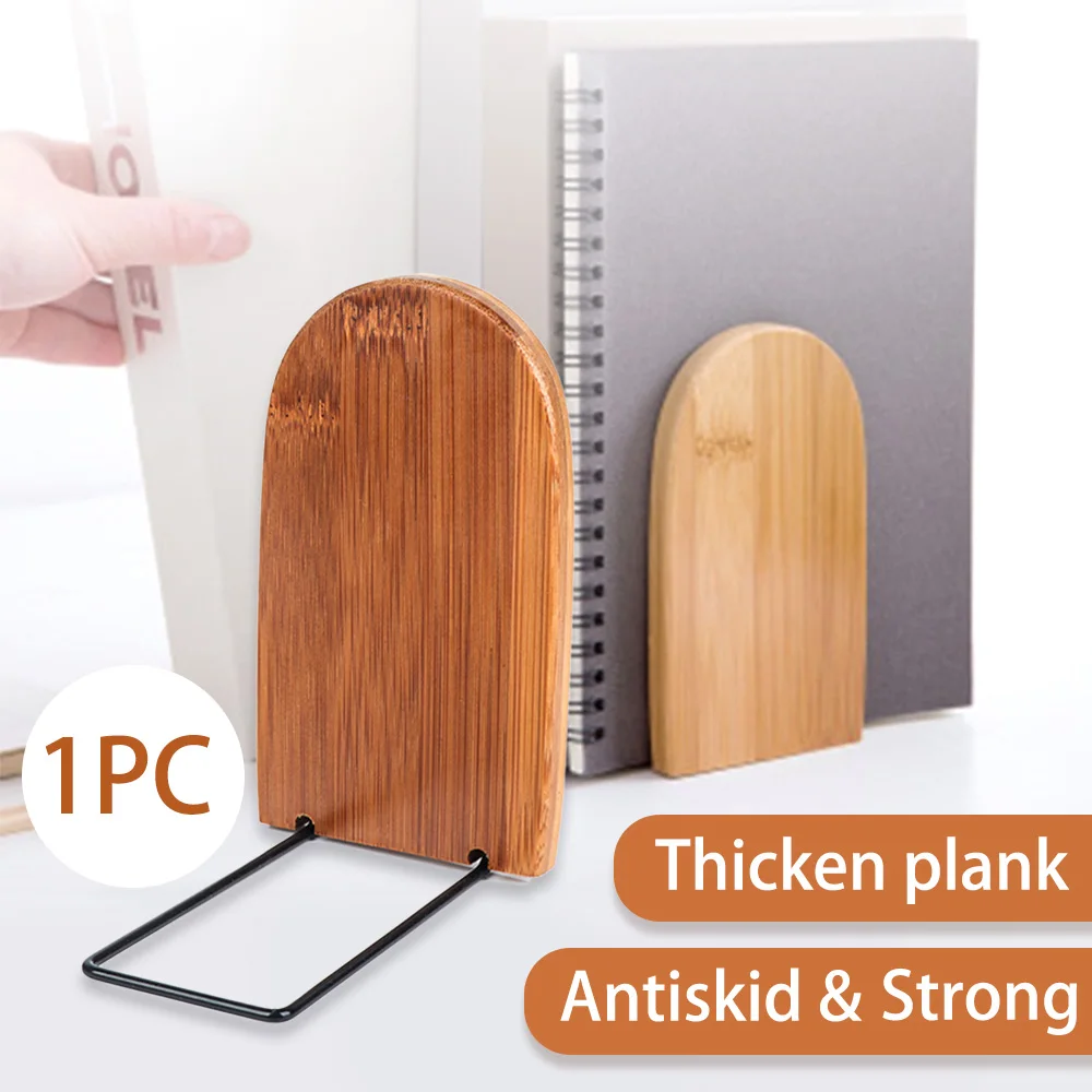 

Anti-skid Bookends Shelf Holder Book Holder Nature Wood Book Stand Desk Organizer School Office Accessories Supplies Bookends