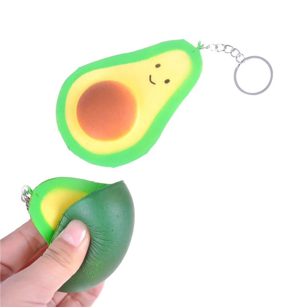 

Kawaii Cute Avocado Fruit Slow Rising Phone Straps Sweet Charm Cream Soft Scented Bread Cake Kid Key Chain Keyring