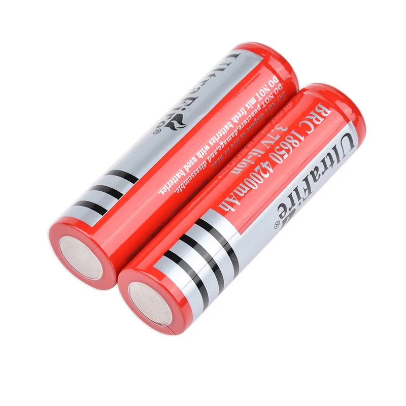 Высокая емкость 2 шт 18650 аккумуляторная батарея 4200mAh 4200 mah 3 7 V литий ионная фонарик