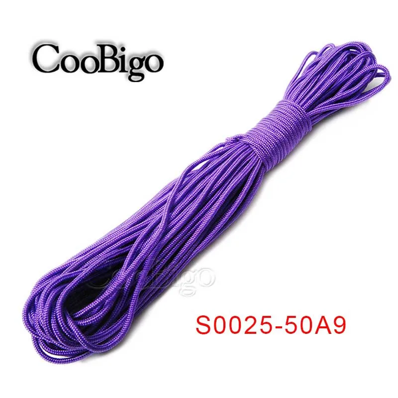 1 шт 50ft Dia.2mm Strand Core Paracord браслет талреп Кемпинг веревка для выживания парашют шнур# S0025-50A/B(Mix-s