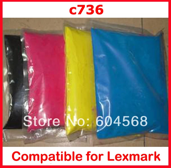 High quality color font b toner b font powder compatible Lexmark c736 736 c730 730 Free
